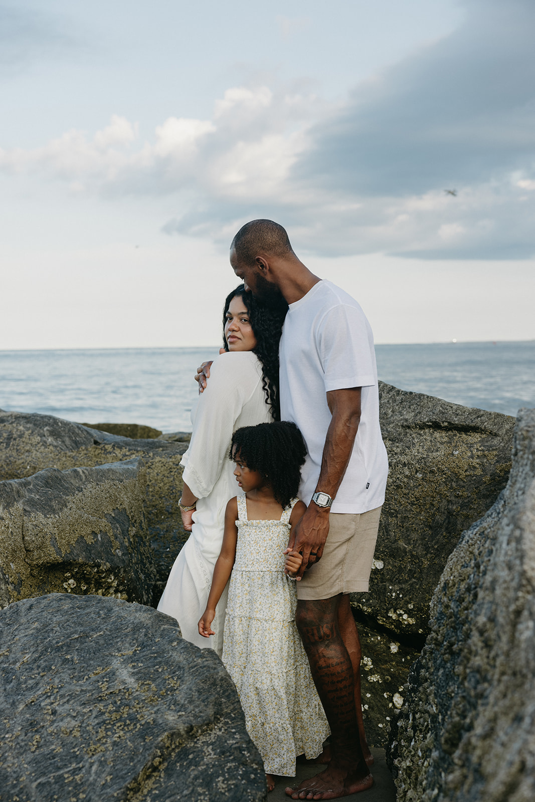 family photo at a jacksonville fl beach